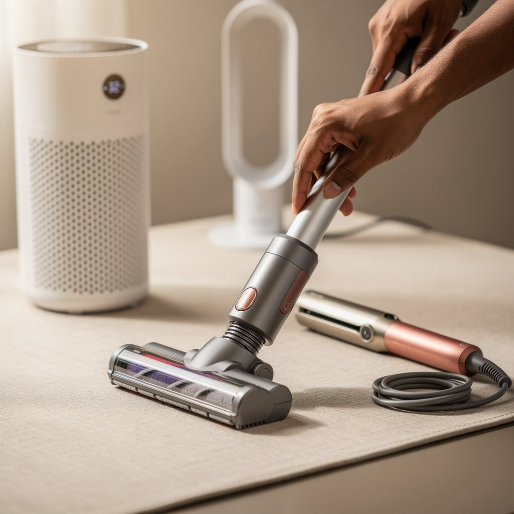Dyson India (Dyson Technology India Pvt. Ltd.) premium product range featuring innovative home-care technology